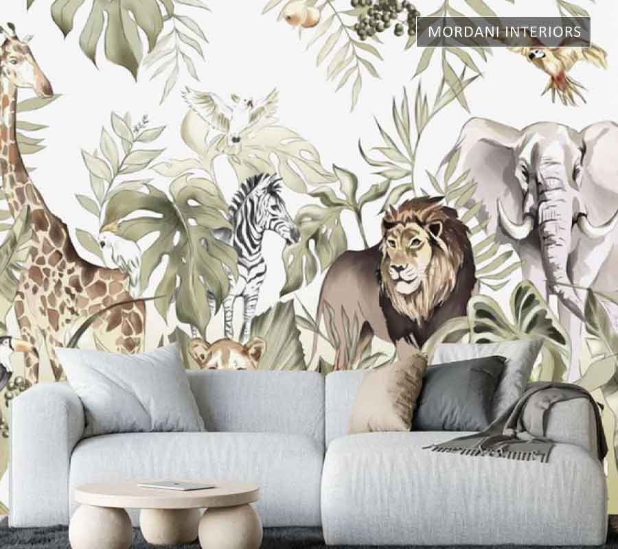 ANIMALS SAFARI TROPICAL WALL MURALS _ I